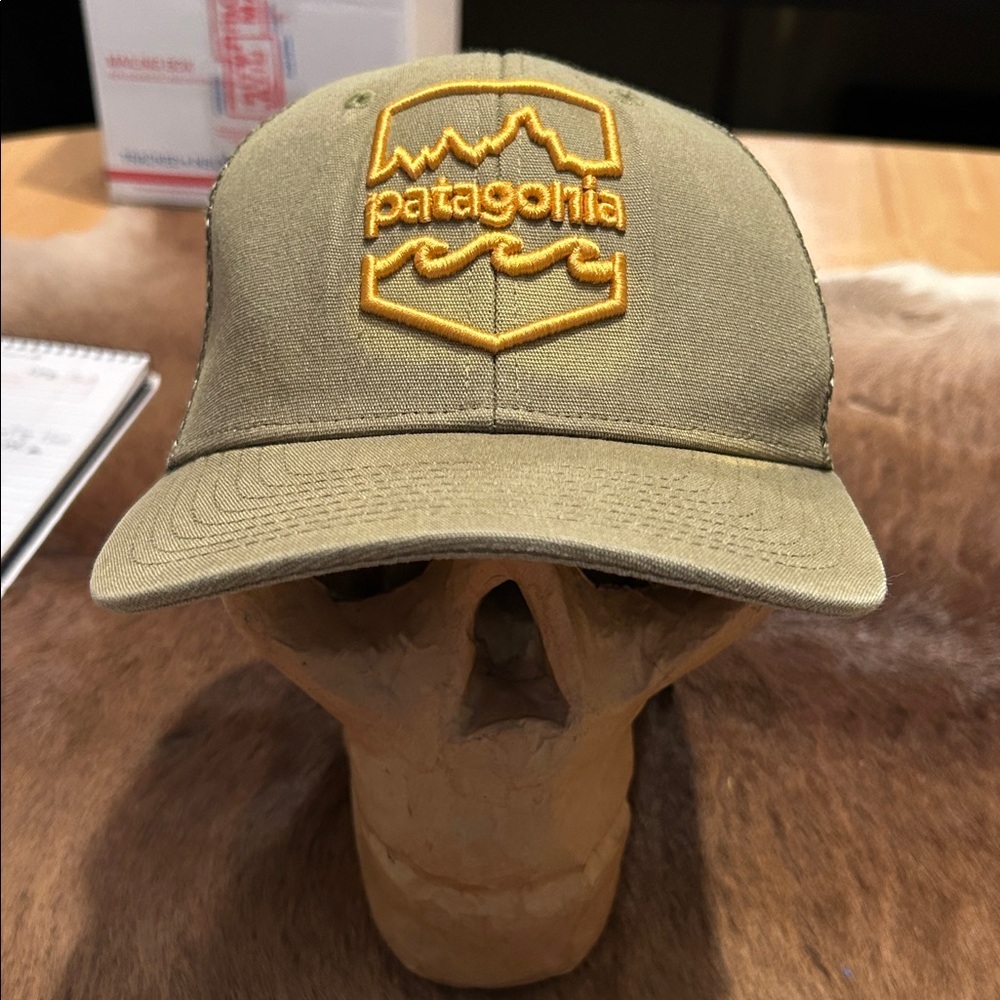 Patagonia Green Cap with Gold Logo Adjustable